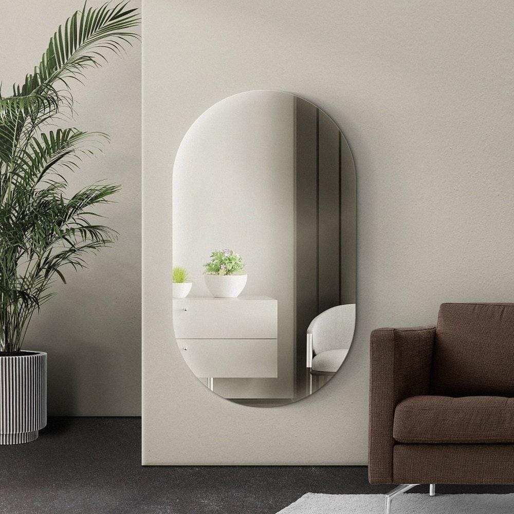 Espelho Decorativo Orgânico 70cmx40cm E02, Moderno Luxo Sala Quarto Banheiro Incolor