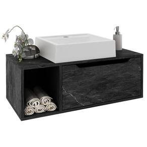 Gabinete 1 Porta Com Cuba Para Banheiro BN3600x44 Marmore Lunar Tecno Mobili
