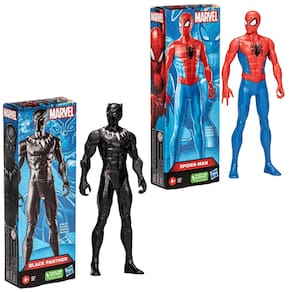 Bonecos Super Heróis Homem Aranha e Pantera Negra Expression