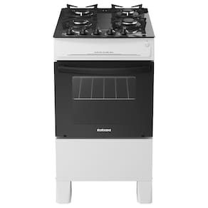 Fogão de Piso Itatiaia 4 Bocas Electra Glass New | Mesa em Vidro Temperado, Branco