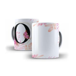 Caneca Personalizada Presente Floral Letra O