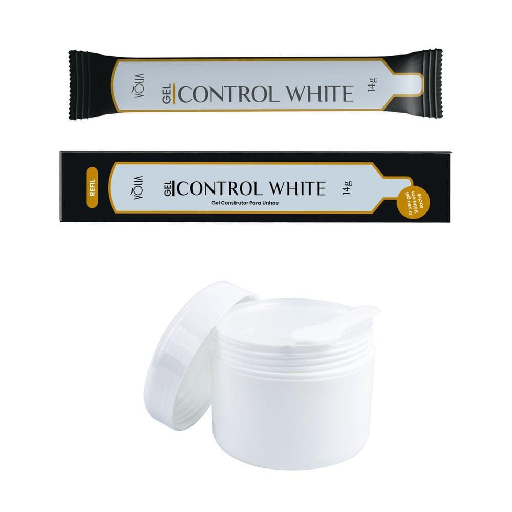 Sachê Gel Construtor Control White Vòlia + Pote Reutilizável