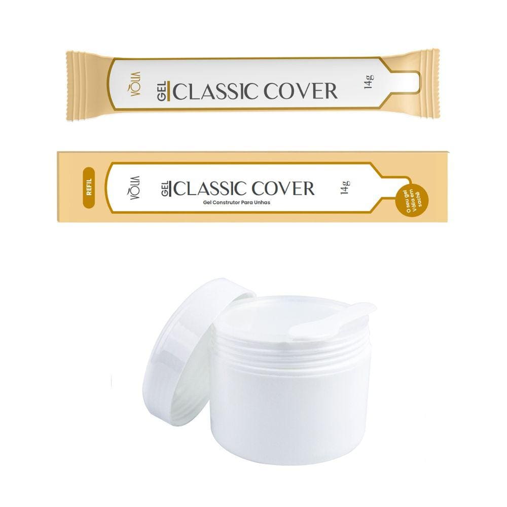Sachê Gel Construtor Classic Cover Vòlia + Pote Reutilizável