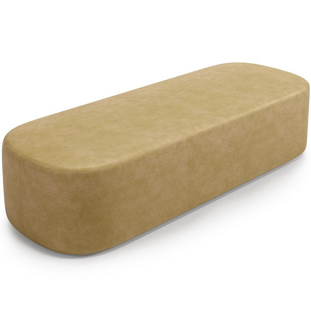 Puff Decorativo Orgânico Para Living Quarto 195Cm Doha W01 Couríssimo - Lyam Decor