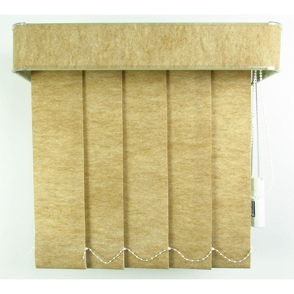Persiana Vertical Em Tecido Blackout Com Bando Crisdan Largura 1,50 X 1,50 Altura Bege Mescla