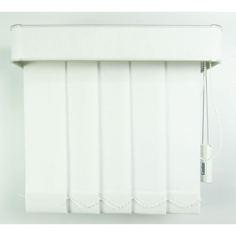 Persiana Vertical Em Tecido Blackout Com Bando Crisdan Largura 1,50 X 1,50 Altura Branco