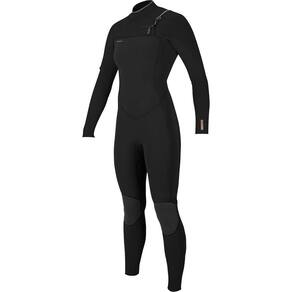 Long John O`Neill Womens Hyperfreak 3/2mm Chest Zip Full Black