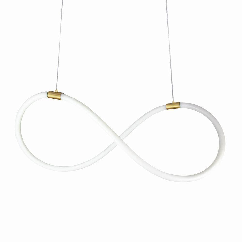 Lustre Design Moderno Knot 38w - Silicon Led 6000k - Ouro