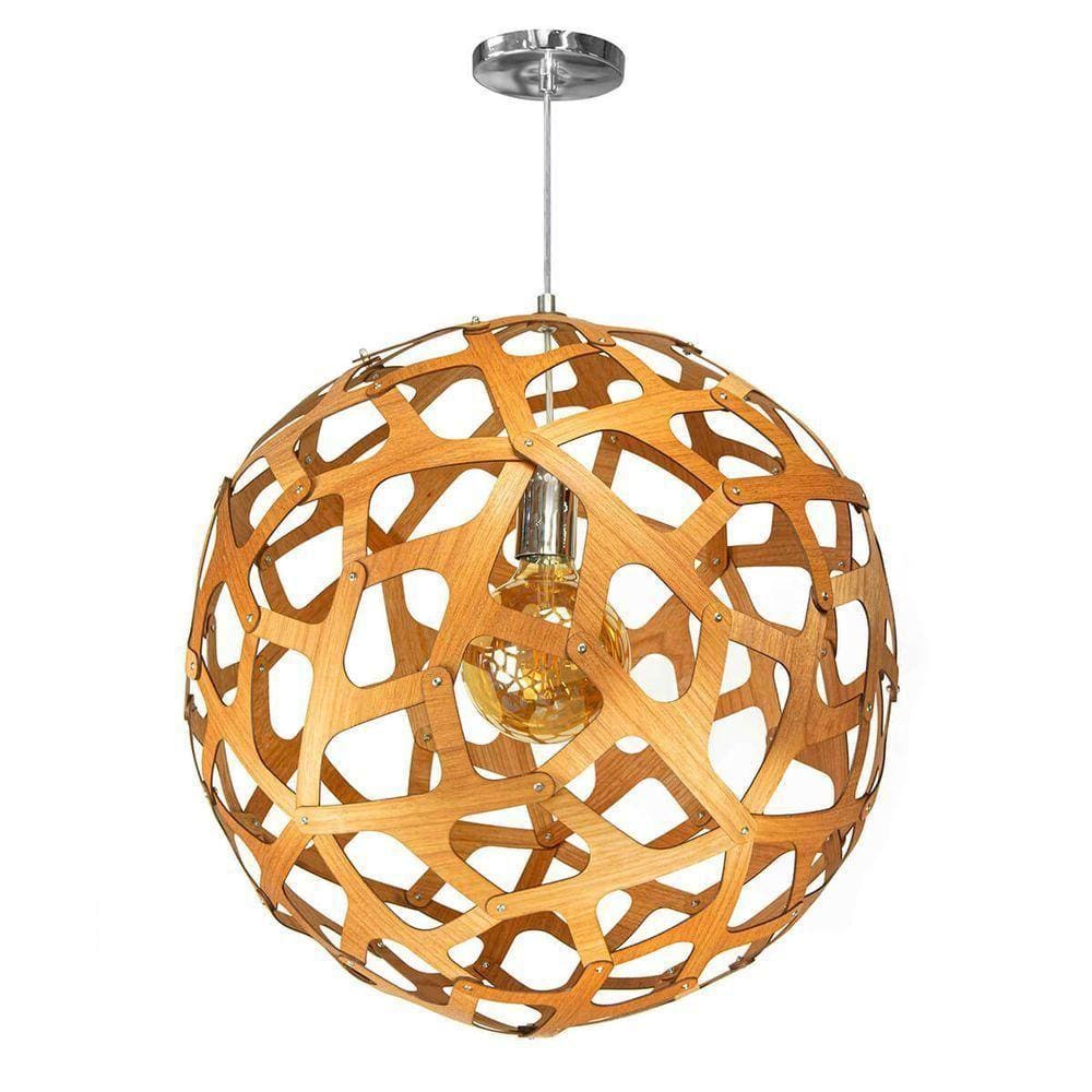 Lustre Pendente Jaci - Extra Grande 50x50cm - 100% Madeira