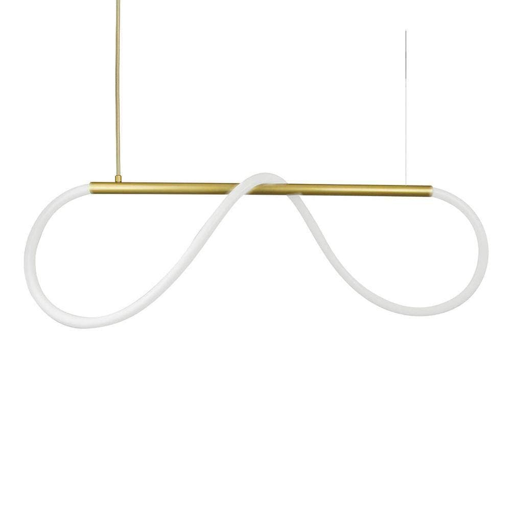 Lustre Design Moderno Rope 38w - Silicon Led 6000k - Ouro