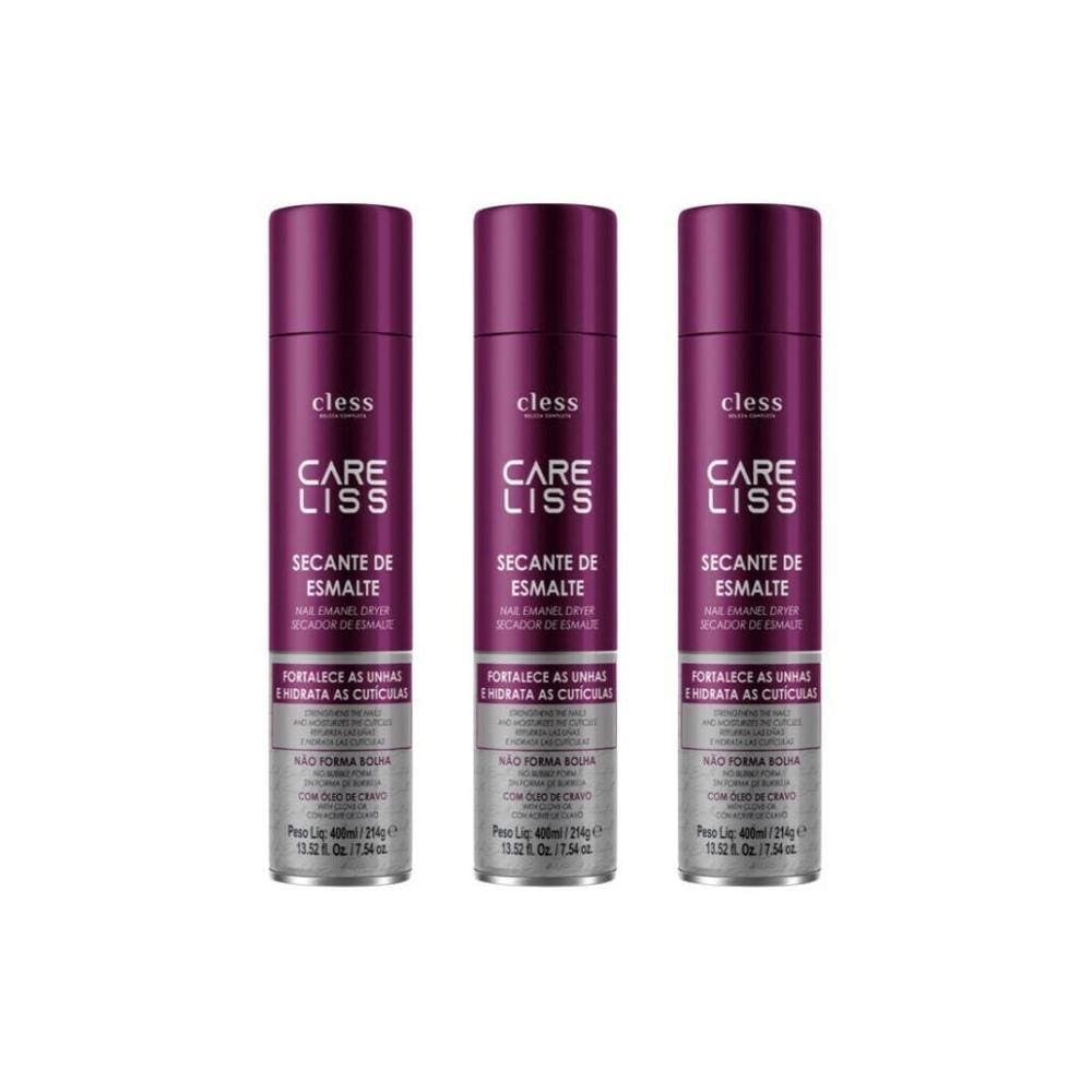Secante De Esmalte Care Liss Oleo De Cravo 400Ml - Kit C/3Un