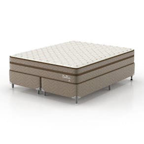Conjunto Cama Box Queen Dublin 158x198x61cm Montreal Marrom