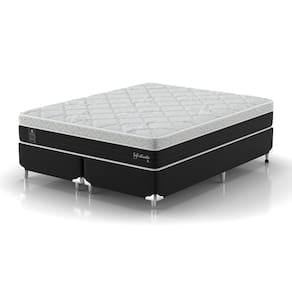 Conjunto Cama Box Queen Sofisticato 1,58x1,98x0,65m Montreal Cinza