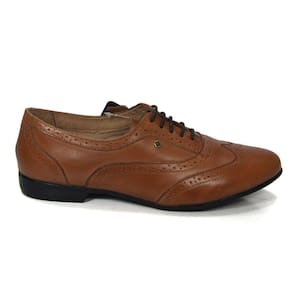 Sapato Social Estilo Italiano Bico Fino Troian Em Couro Tangerina