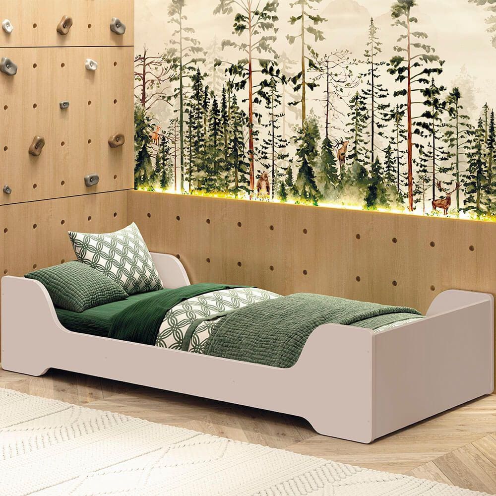 Cama Infantil Evolutiva Zaki 2 em 1 - Rosa Fosco