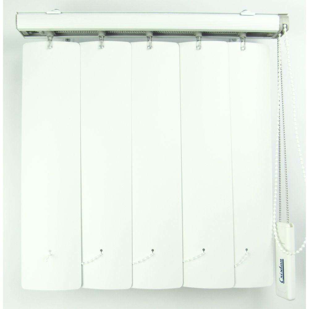 Persiana Vertical Em Pvc Crisdan Largura 1,00 X 1,40 Altura Branco