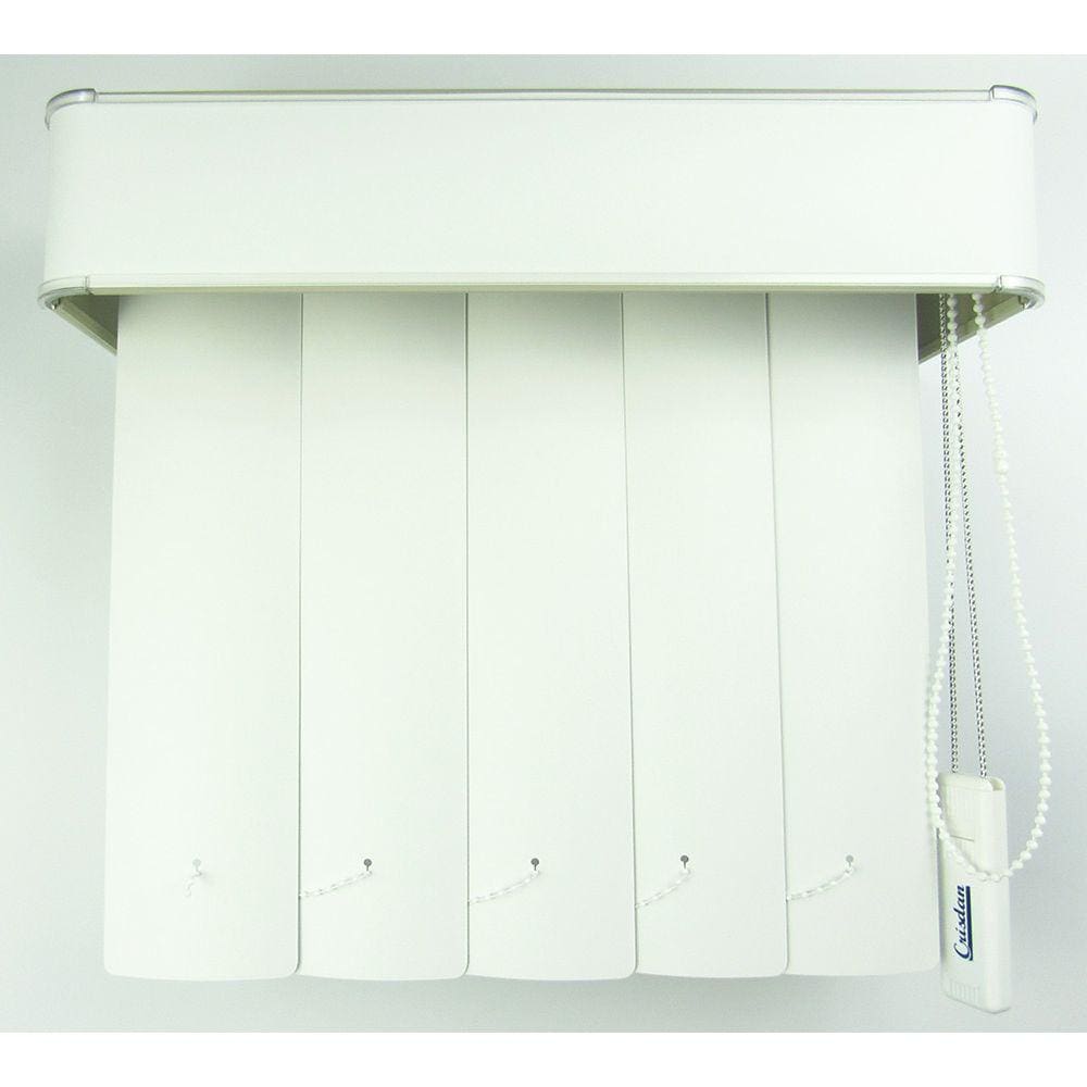 Persiana Vertical Em Pvc Com Bando Crisdan Largura 1,00 X 1,40 Altura Branco