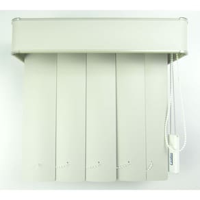 Persiana Vertical Em Pvc Com Bando Crisdan Largura 1,80 X 1,50 Altura Cinza