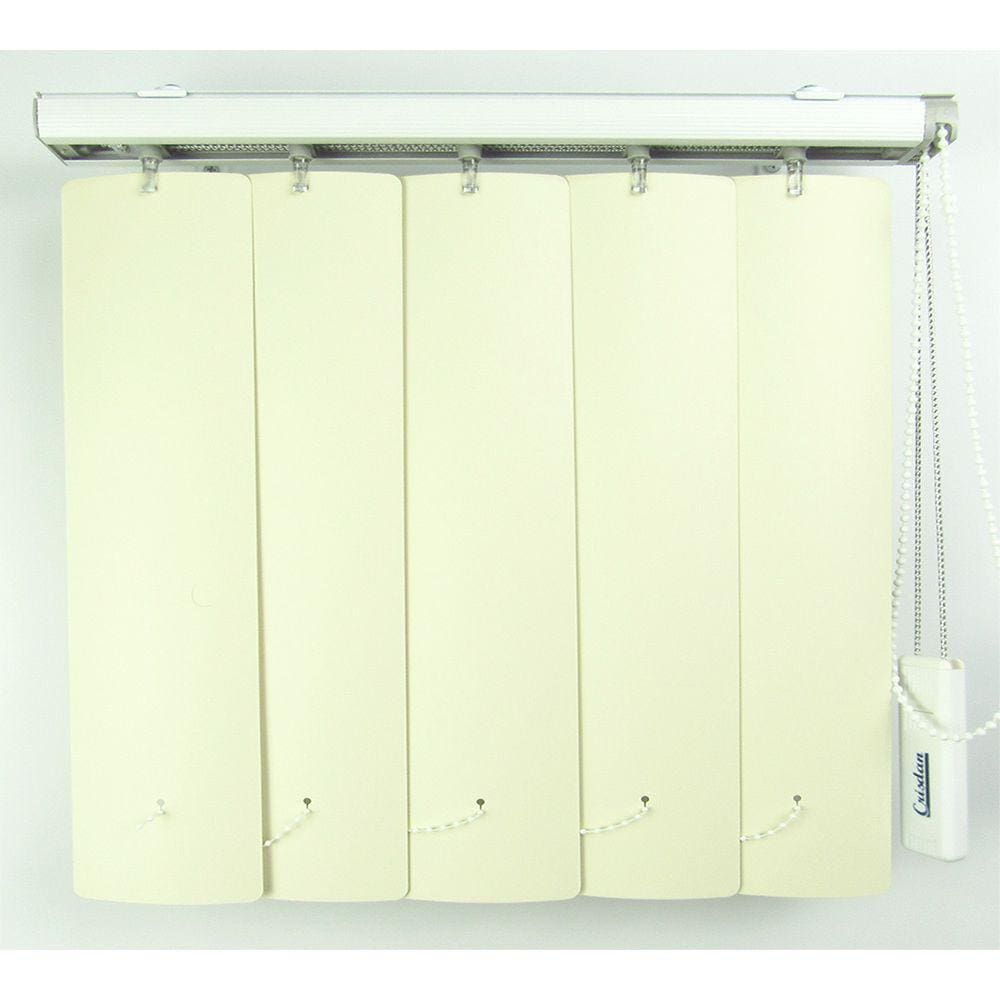 Persiana Vertical Em Pvc Crisdan Largura 1,35 X 1,35 Altura Bege