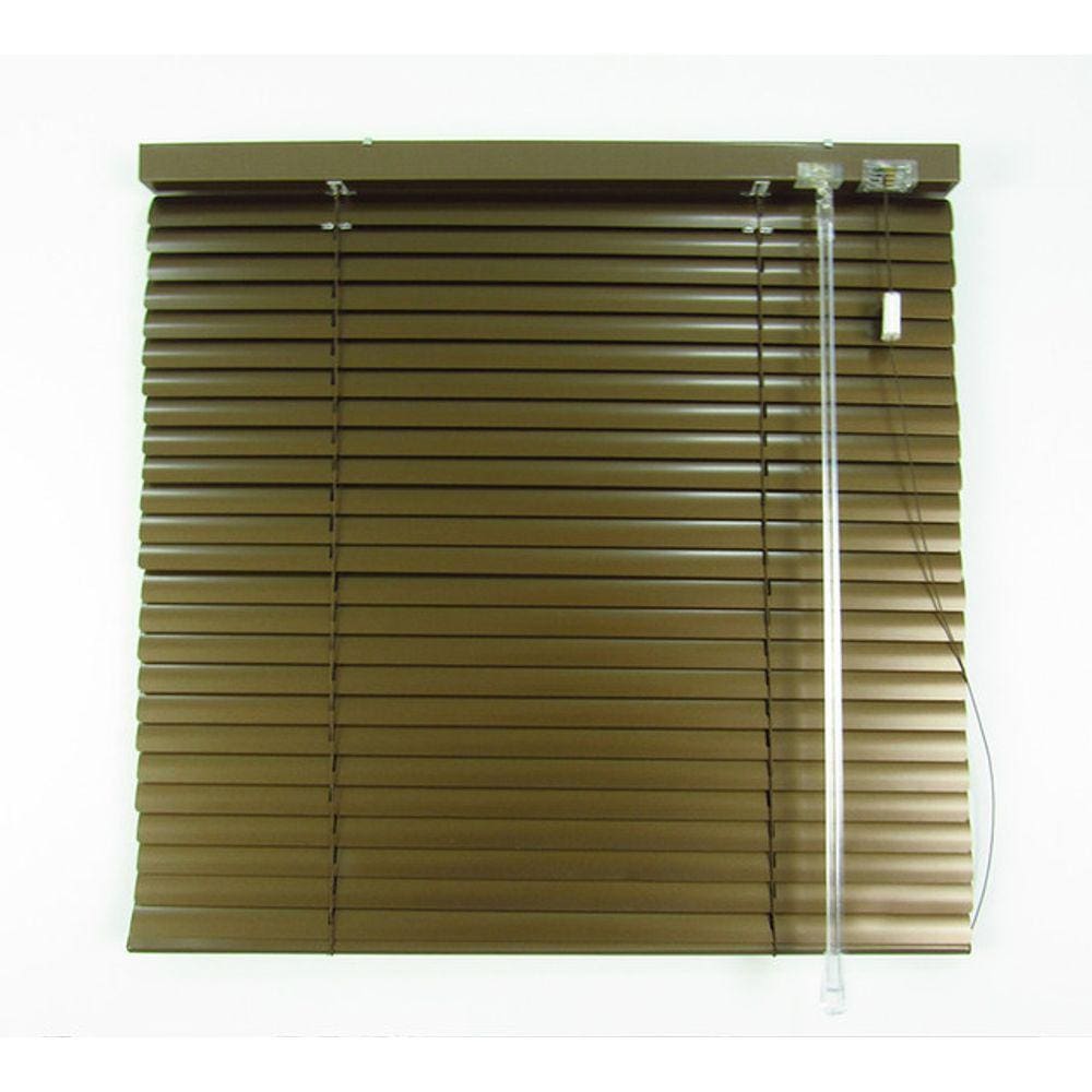 Persiana Horizontal 25Mm Alumínio Crisdan Largura 1,80 X 1,30 Altura Chocolate