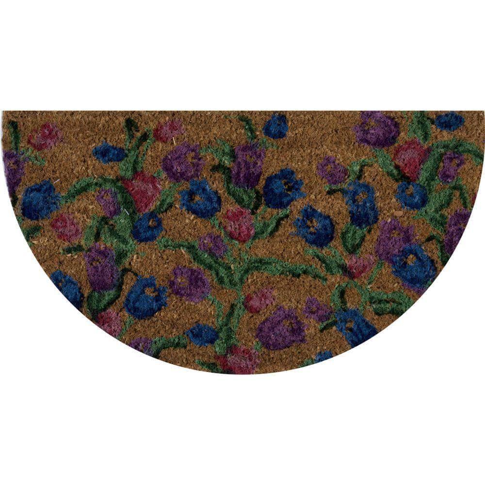 Capacho porta De Coco Meia Lua Vizapi Natural 33X60Cm Primavera
