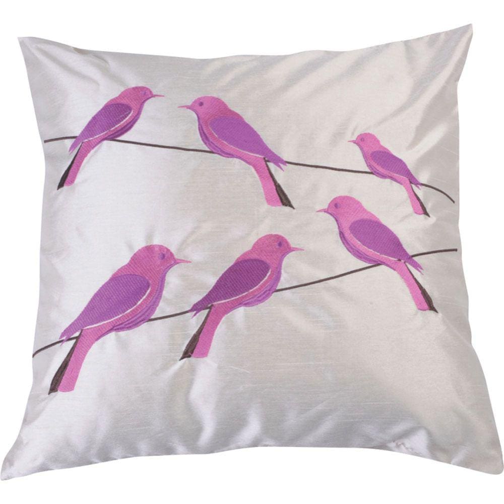 Almofada Vizapi 45X45Cm Pássaro Rosa Pink