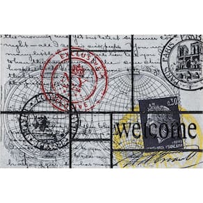 Capacho porta De Poliéster Retangular Vizapi Flocking 40X60Cm Stamp