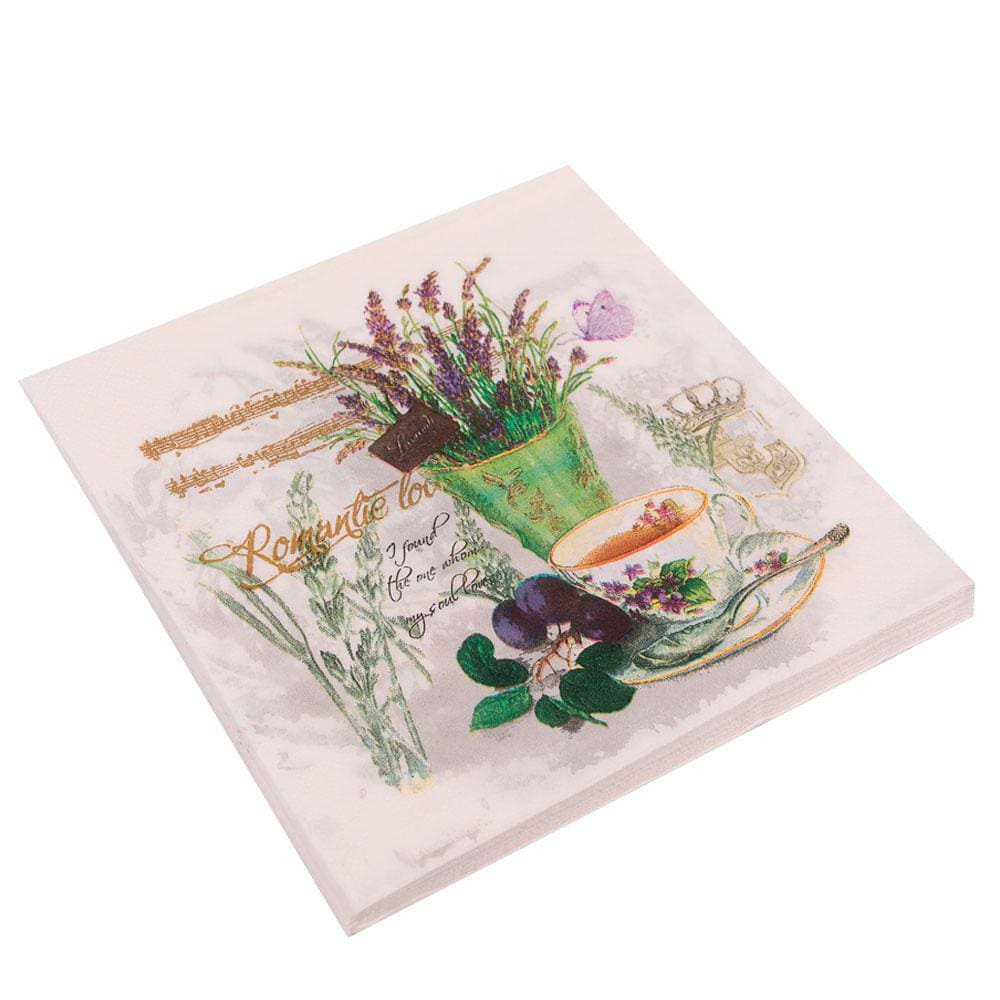 Guardanapo Papel Decorado Vizapi Provence 32x32cm Com 20 Folha Dupla Multicolorido