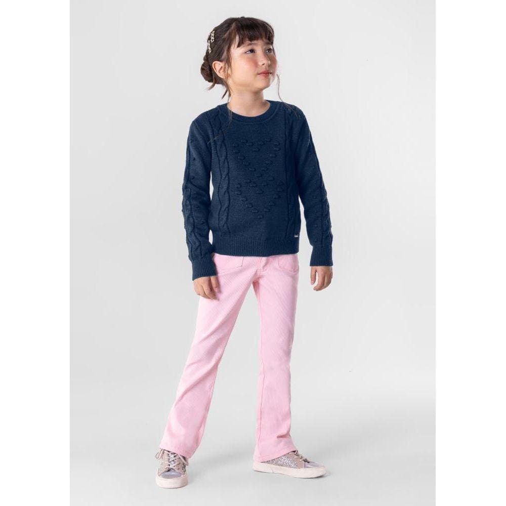 Suéter Tricô Infantil Menina Mundi