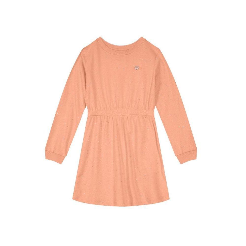 Vestido Manga Longa De Molecotton Infantil Menina Brandili