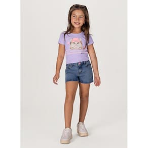 Blusa Cropped Infantil Menina De Gatinho Brandili