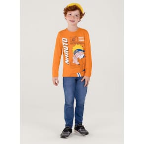 Camiseta Naruto Em Malha Infantil Unissex Brandili