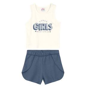 Conjunto Infantil Menina Com Glitter Brandili