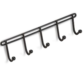 Porta Chaves De Parede 5 Ganchos Preto Linha Black Arthi