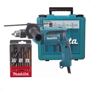 Furadeira De Impacto 760w 1-2\`\` Com Punho Lateral Kit De Brocas Maleta Hp1640kx1 220v Makita