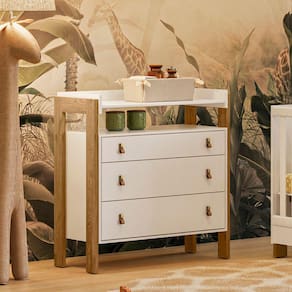 Cômoda Trocador Infantil Fantasia 4410 Qmovi Branco Acetinado