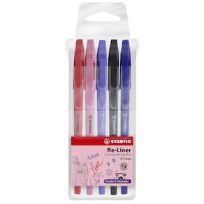 Caneta Esferográfica 0.7mm Re-Liner Blister c/ 5 Cores Stabilo?