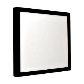 Luminária Plafon 25W Led Quadrado Sobrepor 6500K Preto
