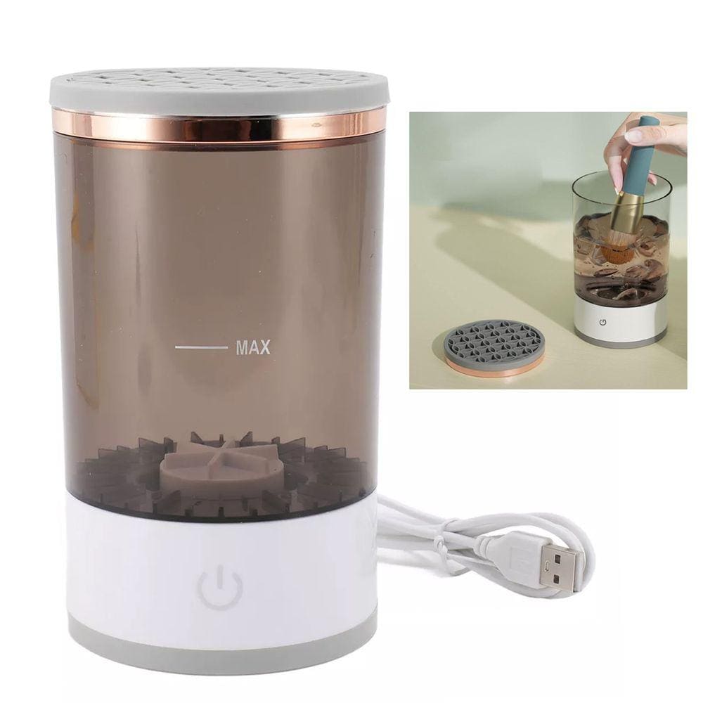 Limpador de Pincel Maquiagem Maquina Automatica Vibraçao USB Limpeza Profunda Remove Sujeira Potente Rapido