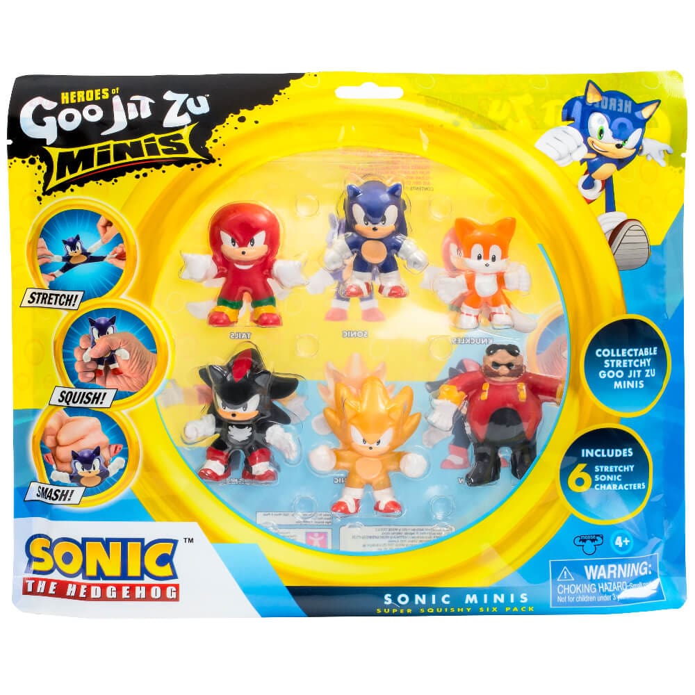 Goo Jit Zu Sonic Pack Com 6 Mini Figuras Sunny