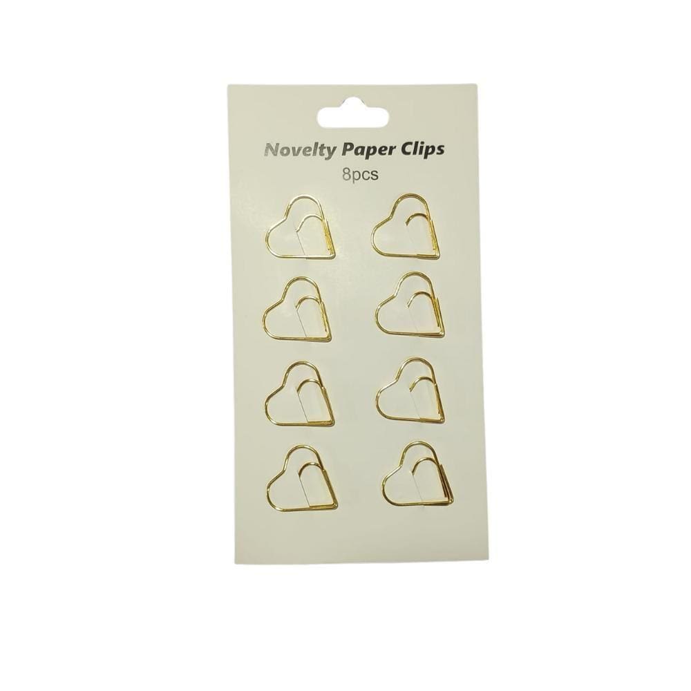 Kit De Clips Coração Em Metal Com 8 Unidades 25Mm Ref:Ap4745