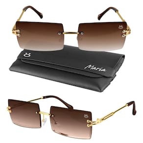 oculos sol feminino metal proteção uv social vintage + case hastes metal delicado verão marrom moda