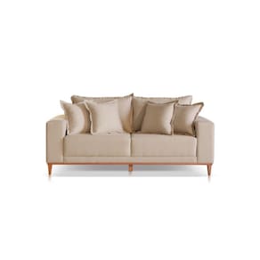 Sofá 2 Lugares Fixo Living Mirage Suede Bege Medio 2m