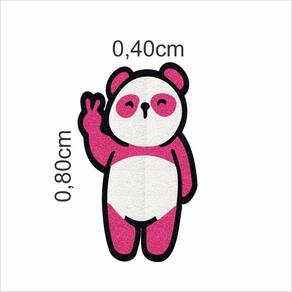 Tapete Personalizado Ursinho Cor Pink 80X40 cm Para Salas Quartos e Porta de Entradas