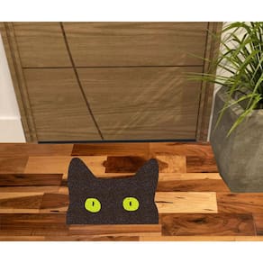 Tapete Personalizado Rosto do Gato Marrom 60X40 cm Para Porta de Entrada.