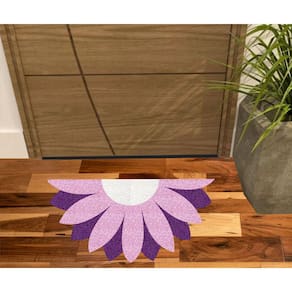 Tapete Meia Lua Flor Lilas No Formato