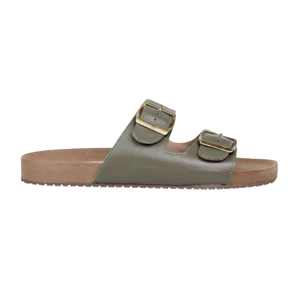 Sandália Flat Rasteira Chinelo Feminino Sensação Do Momento Birken Verde Militar