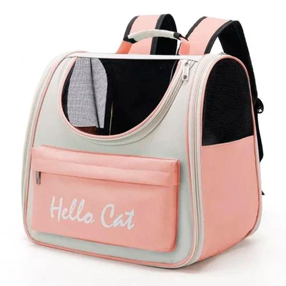 Bolsa Mochila Transporte Gato Pet Animais Viagem Passeio Caminhada Vista Panoramica 360 Ventilaçao