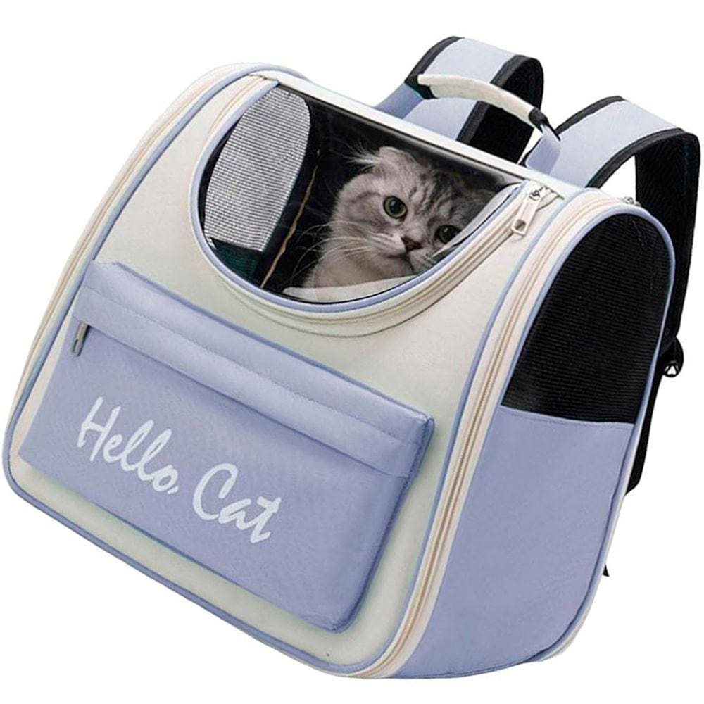 Bolsa Mochila Transporte Viagem Passeio Gato Pet Animais Estimaçao Visoa Panoramica Bolsos Lazer Ventilaçao