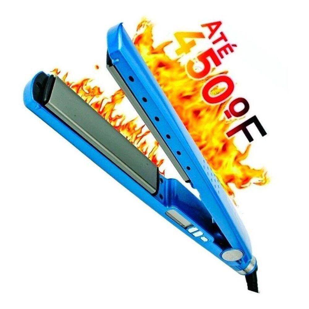 Chapinha Prancha Alisadora 450ºf Bivolt 110/220V Azul